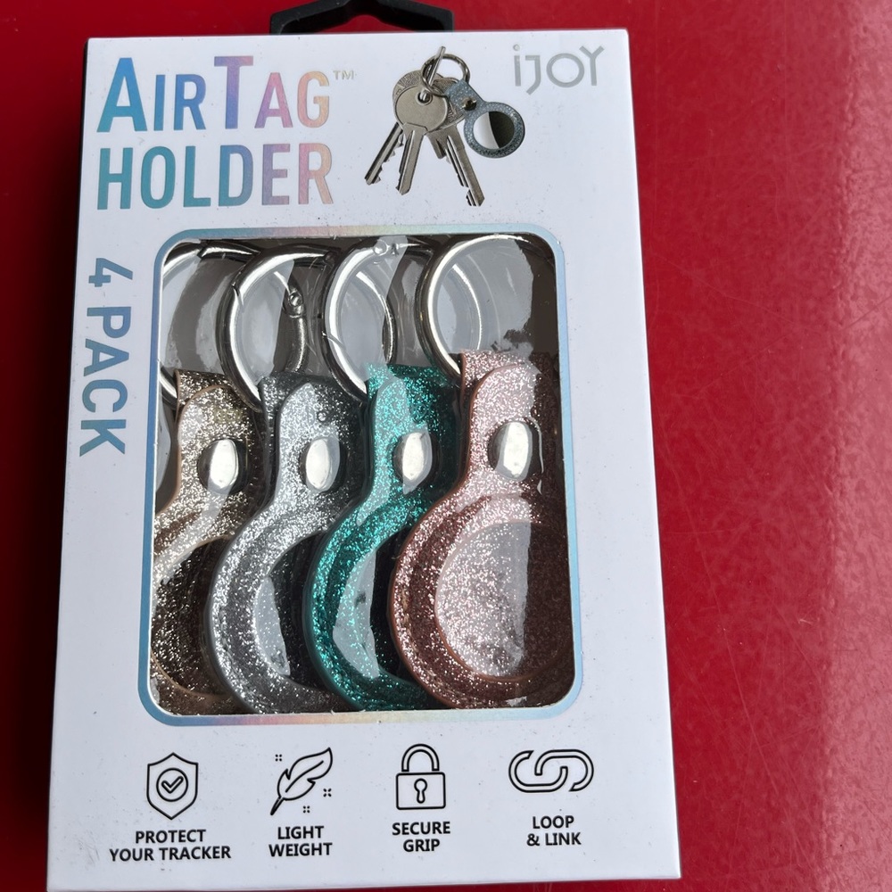 AirTag holders glitter, 4 in box